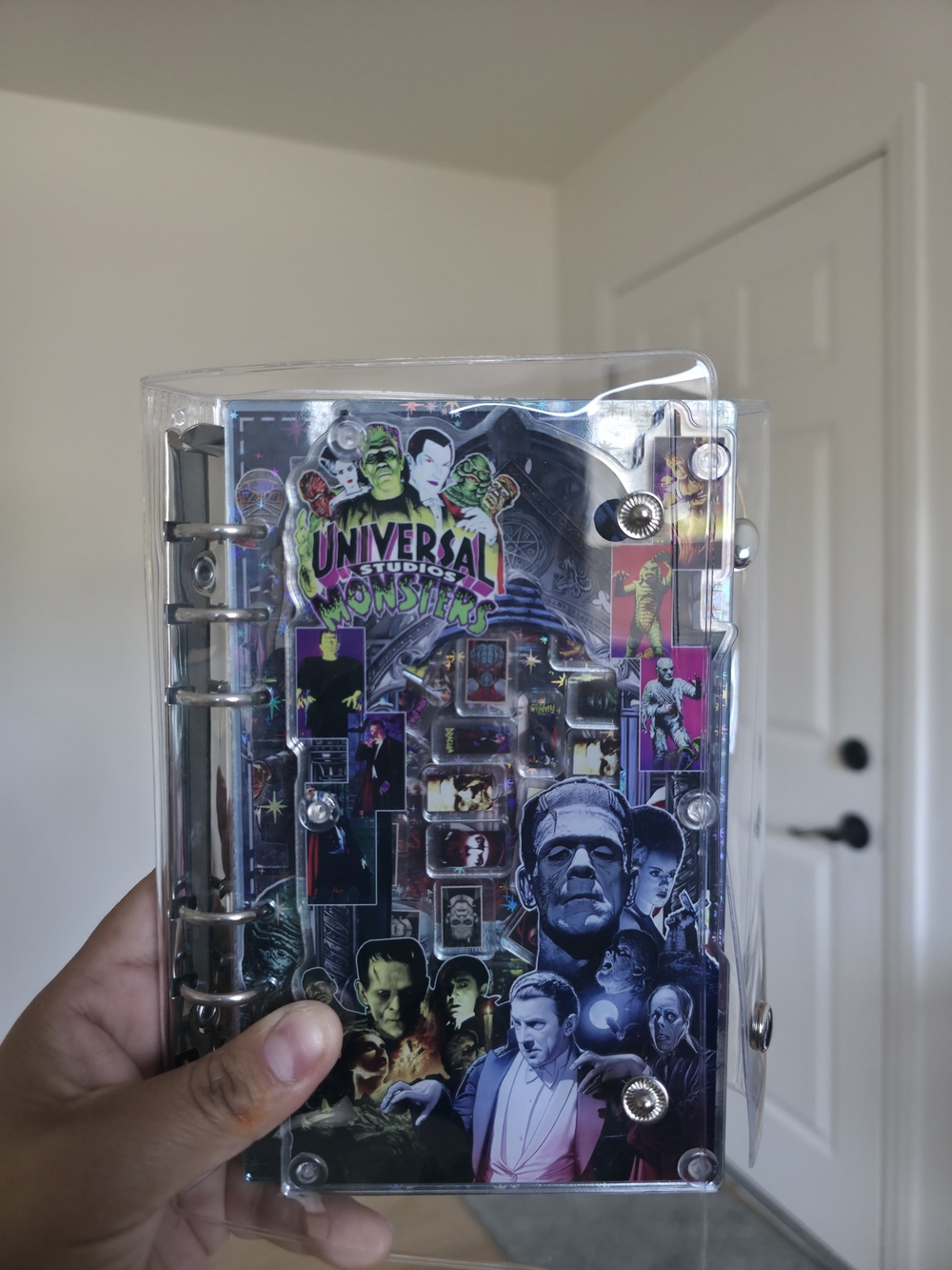 Universal Studios Monsters Clear Vinyl Binder Notebook - Multi-Color